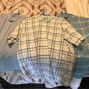 St. John's Bay Green and Blue Dress Shirts Classic Style